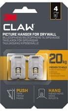 Image of 3m Claw Picture Hanger For Drywall- 20kg 4pack