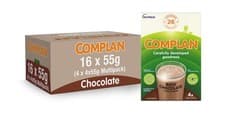 Image of Complan Rich Chocolate Nutritional Drink Sachets, 4 55 g (Pack of 16), Brown