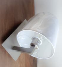 Image of Astro Lighting Wall Light with White Shade, Mat Nickel