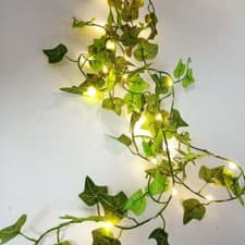 Image of Artificial Ivy Garland Fake Vines with 100 LED 10M String Lights Hanging Plant