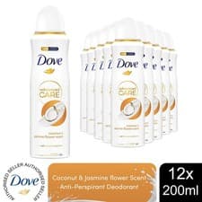Image of Dove Advanced Care Antiperspirant Deo Coconut & Jasmine Flower Scent 200ml, 12pk