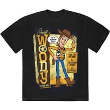 Image of Disney T-Shirt: Toy Story - Sheriff Woody (Black) OFFICIAL NEW