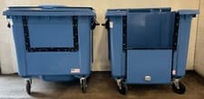 Image of 1100 litre drop front lockable accessible wheelie bin plastic - brand new