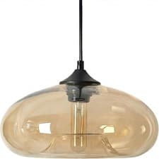 Image of Pendant Light with 28cm Glass Lampsahde, Industrial Vintage Loft Bar E27 Ceilin