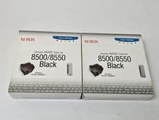 Image of 2 boxes of Xerox 108R00672 Black solid ink 8500 8550 sealed