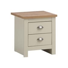 Image of Cream Oak Bedroom Furniture Set Chest of Drawers Wardrobe Bedside Table