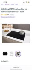 Image of MIELE KM7373FL 80 cm Electric Induction Smart Hob - Black