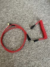 Image of Glorious Coiled Cable USB-C to USB-A - Crimson Red (GLO-CBL-COIL-RED)