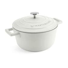 Image of MasterClass Cast Aluminium Cream Casserole Dish, 20cm, 2.5 L