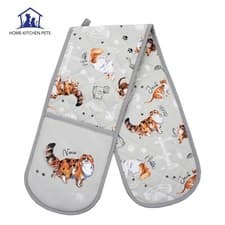 Image of Double Oven Gloves–Heat-Resistant Quilted Mitts | Heavy-Duty Kitchen Pot Holder
