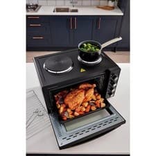 Image of EGL 30L Mini Oven With Hobs Grill Tabletop 1400W Black 4301