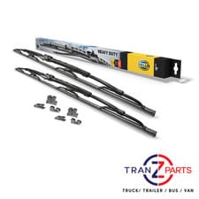 Image of GENUINE HELLA 20INCH / 500MM UNIVERSAL WIPER BLADES PAIR TRUCK /LORRY/HGV
