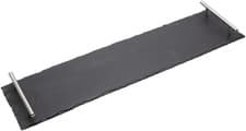 Image of Artesà Tableware, Slate Serving Platter with Brushed Metal Handles