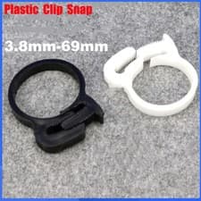 Image of Clip Hose Clamp Clip White/Black Nylon Plastic Irrigation Snap Fit 3.8mm-69mm