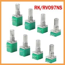 Image of RV097NS Single Double Potentiometer 6mm Metal Shaft With ON/OFF Switch 3 - 8 Pin