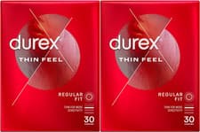 Image of Durex Thin Feel Regular Fit Quality Condoms 30 Pack x 2 (Total 60)