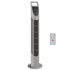 Image of HOMCOM 78.5cm Oscillation Tower Fan with Remote Control 3-Speed Wind Grey