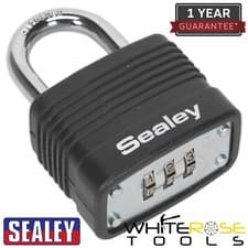 Image of Sealey Padlock Steel Body Combination 40mm Security