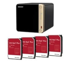 Image of QNAP TS-464-8G 24-40-64TB 4-Bay NAS HDDs, Intel N5095, 8GB RAM, 2.5GbE LAN