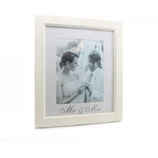 Image of Mr & Mrs Photo Frame Cream frame with Mount 8" x 10" Photo Wedding Gift