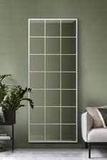 Image of Extra Large White Window Leaner - Wall Mirror 79" X 31" 200 x 80cm MirrorOutlet