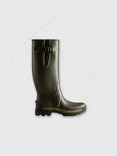 Image of Hunter Balmoral Adjustable Wellington Boots Dark Olive