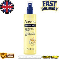 Image of Aveeno Skin Relief Body Oil Spray 200ml For All Skin Types Triple Oat Complex UK
