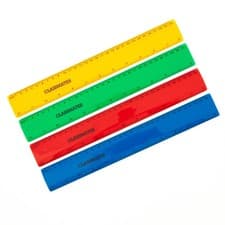 Image of CLASSMATES 30cm Ruler 4 COLOURS 12" SHATTER RESISTANT 12 Inch Rulers PACK of 4