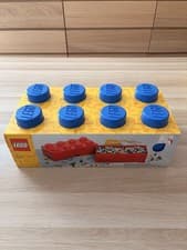 Image of Genuine Lego 4004 Storage Brick Box 2x4 In Blue (SEE DESCRIPTION - New & Sealed)