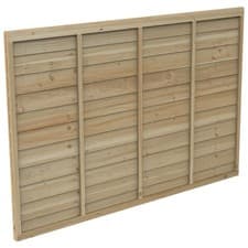 Image of Pressure Treated Overlap Fence Panel 6x4ft Garden Timber Boundary Screen UK Plus