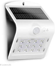 Image of Luceco Solar Guardian Pir Wall Light White Ip65 1.5W 220Lm 4000K