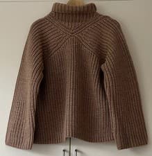 Image of MINT VELVET WOOL BLEND CHUNKY KNIT JUMPER IN CAMEL SIZE M *RRP £99