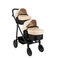 Image of Joie Junior Evalite Twin Pushchair | Stone & Black Double Pushchair | Double