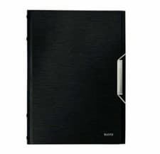 Image of LEITZ A4 Polypropylene 6 Tabs / Part Divider Elasticated Book Black 3995-00-94