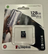 Image of KINGSTON 128GB Canvas Select Plus Micro SDXC Card UHS-I Class 10 A1 SDCS2/128GB