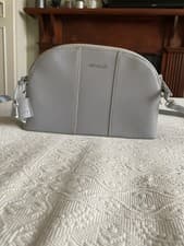 Image of Ted Baker Grey Leather Crossbody Bag Small BNWOT + Dust Bag