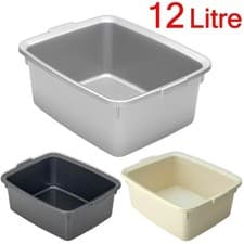 Image of Addis 5 Star Plastic Oblong Rectangular Washing Up Bowl Handles Kitchen Sink UK
