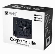 Image of VIDA Black 650W PSU Power Supply Computer Desktop PC ATX 120mm Fan PCI-E SATA UK