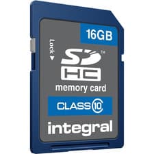 Image of Integral 16GB SD Card SDHC Class 10 Memory Card High Speed - Camera Dash Cam PC
