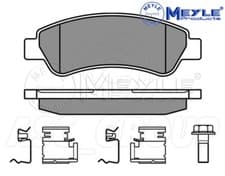 Image of Meyle Brake Pad Set, Rear Axle With anti-squeak plate 025 244 6519