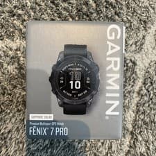 Image of Garmin Fenix 7 Pro Sapphire Solar Carbon Grey DLC Titanium with Black Band 47mm