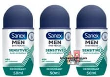 Image of 3 Sanex Men SENSITIVE Anti irritation Anti Perspirant Roll On Deodorant 50ml