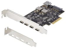 Image of 5 Port Usb 3.2 Gen 2 10Gbps Pci-Express Card 4X Usb-C & Internal Usb-A