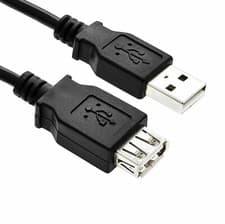 Image of USB Extension Cable Lead A Male to A Female USB 2.0 12cm 0.25m 0.5m 1m 2m 3m 5m