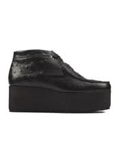 Image of Clarks Originals Wallabee ELVTD size uk 6 / 39 black ostrich leather flatform 