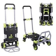 Image of 2-in-1 Hand Sack Truck Trolley, Folding Platform Cart Dolly, 120kg Load Capacity