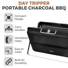 Image of Tower T978516BLK Portable Charcoal Grill BBQ Black