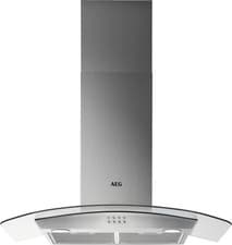Image of AEG DTB3953M 3000 Series 90cm Curved Glass Chimney Cooker Hood Stainless Steel