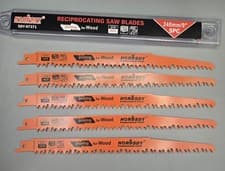 Image of HORUSDY Reciprocating Saw Blade Set of 5 240mm/9 Pruning for Wood Metal Cutting