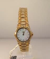 Image of Ebel 1911 Yellow Gold Diamond Case & Bracelet Mother of Pearl Ladies Watch New